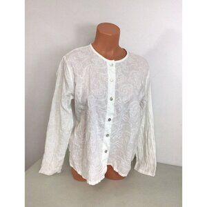 Heaven Shirt Embroidered Blouse Womens Medium